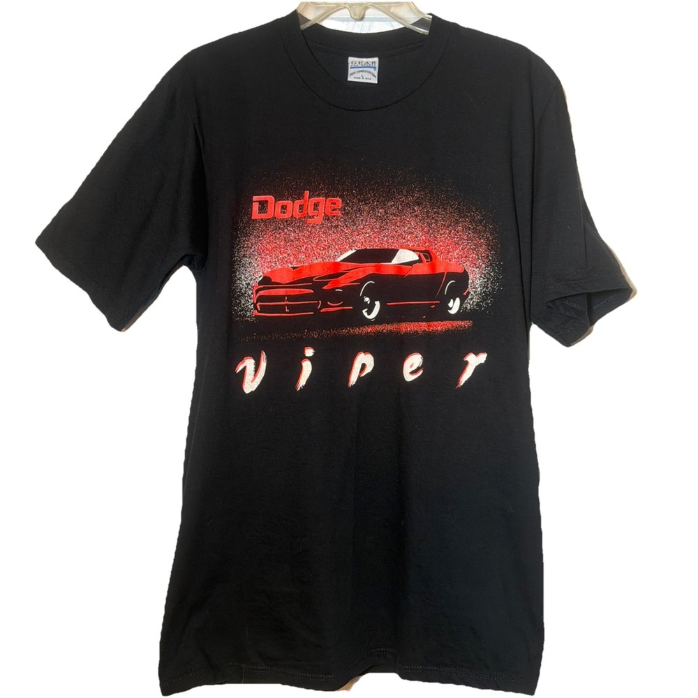 Vintage DODGE VIPER T-Shirt USA Made Black Large (runs Smaller)